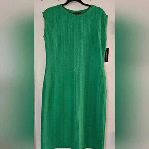 Sharagano Sleeveless Textured Crewneck Dress (sz 14)
